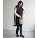 【2点セット】サイドボタンニットベストセットワンピース | ikka | 詳細画像4