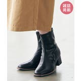 ブラック | 【雑誌InRed11月号掲載】ストレッチヒールブーツ | ikka 