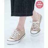 グレージュ | 【雑誌InRed5月号掲載】撥水キャンバススニーカー【伸びる靴ひも】 | ikka 