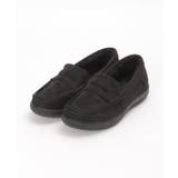 ブラック | フェイクスエードローファー | ikka 