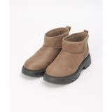 モカ | ムートンショートヒールブーツ | ikka