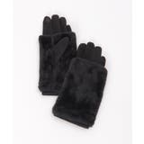 ブラック | 3WAYファー&スエードグローブ | ikka 
