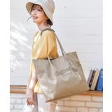 撥水ロゴ入りビッグトートバッグ | ikka  | 詳細画像2 