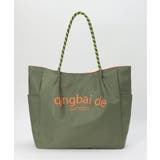 グリーン | 撥水ロゴ入りビッグトートバッグ | ikka 