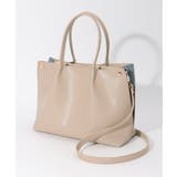 グレイ | PUサイド切り替えトートバッグ | ikka 