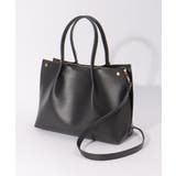 ブラック | PUサイド切り替えトートバッグ | ikka 