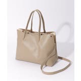 グレージュ | PUサイド切り替えトートバッグ | ikka 