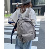 ベージュ | 撥水ナイロン8ポケットリュック | ikka 