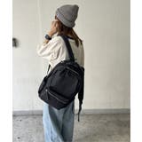 撥水ナイロン8ポケットリュック | ikka  | 詳細画像2 