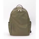 オリーブ | 撥水ナイロンPC隠しポケットリュック | ikka