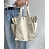 キャンバスパイピングビッグトートバッグ | ikka  | 詳細画像2 