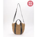 ブラウン | 【雑誌InRed6月号掲載】雑材カラー持ち手2WAYバッグ | ikka 