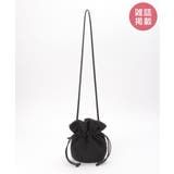 ブラック | 【雑誌InRed6月号掲載】細編み巾着ショルダーバッグ | ikka 