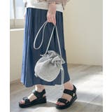 【雑誌InRed6月号掲載】細編み巾着ショルダーバッグ | ikka  | 詳細画像3 