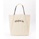 オフホワイト | 撥水ロゴ刺繍ロープトートバッグ | ikka 