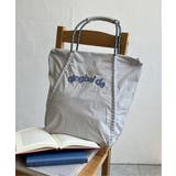 グレー | 撥水ロゴ刺繍ロープトートバッグ | ikka 