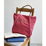 ピンク | 撥水ロゴ刺繍ロープトートバッグ | ikka 