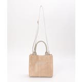 ベージュ | 雑材シート2WAYショルダーバッグ | ikka 