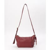 ボルドー | 撥水合皮ハーフムーンミニショルダーバッグ | ikka 