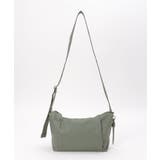 グリーン | 撥水合皮ハーフムーンミニショルダーバッグ | ikka 