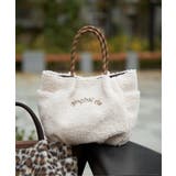 オフホワイト | ボアロゴイリミニトート | ikka 