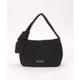 ブラック | リブニットワンハンドルバッグ | ikka 