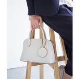 合皮2WAYボストンミラー付きトートバッグ | ikka  | 詳細画像3 