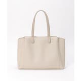 ライトグレー | 合皮A4三層トートバッグ | ikka 