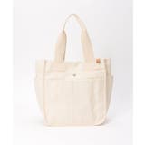 オフホワイト | キャンバスパイピングビッグトートバッグ | ikka 