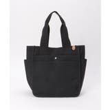 ブラック | キャンバスパイピングビッグトートバッグ | ikka 