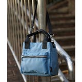 ブルー | 撥水ナイロン8ポケ2WAYトート | ikka 