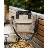 ベージュ | 撥水ナイロン8ポケ2WAYトート | ikka 