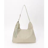 ミントグリーン | 合皮タッセル付きビッグショルダーバッグ | ikka