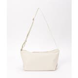 アイボリー | 合皮スクエア横型ショルダーバッグ | ikka 