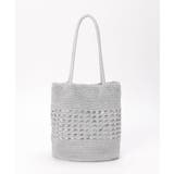 シルバー | 雑材ラメメッシュトートバッグ | ikka 