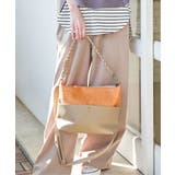 オレンジ | 雑材シート2WAYジップショルダーバッグ | ikka 