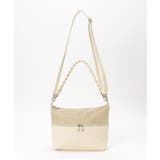 オフホワイト | 雑材シート2WAYジップショルダーバッグ | ikka 