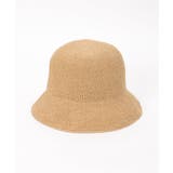 キャメル | 雑材細こま編みハット | ikka 
