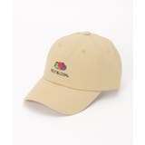 ベージュ | FRUIT OF THE LOOM フルーツオブザルーム ロゴ刺繍キャップ | ikka 