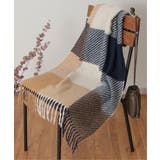 ネイビー | ブロックチェックマフラー | ikka 