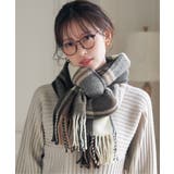 ベージュ | ウォッシャブルマルチチェックマフラー | ikka 