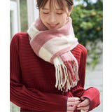 レッド | ウォッシャブルマルチチェックマフラー | ikka 