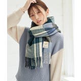 グリーン | ウォッシャブルマルチチェックマフラー | ikka 