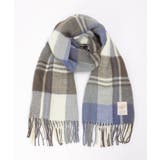 ブルー | ウォッシャブルマルチチェックマフラー | ikka 