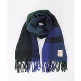 ネイビーブルー | ウォッシャブルマルチチェックマフラー | ikka 