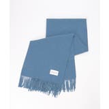 ブルー | カシミヤタッチカラーマフラー  | ikka 