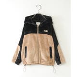 ファーフリース胸切り替えジップパーカー(110~160cm) | ikka  | 詳細画像1