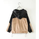 ファーフリース胸切り替えジップパーカー(110~160cm) | ikka  | 詳細画像2