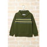 オリーブ | 【キッズ】ボーダーショールトレーナー(100~160cm) | ikka