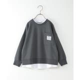 【キッズ】ポケ付き裾レイヤードトレーナー(100~160cm) | ikka | 詳細画像13